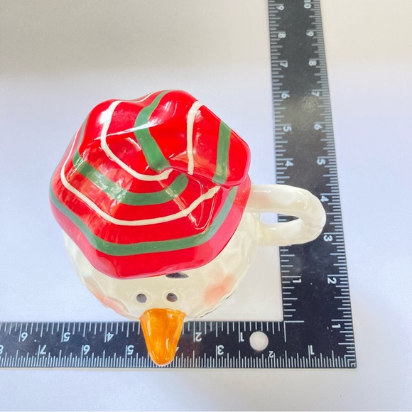 Snowman Snowtime 3D Coffee Mug Cup with Lid Carrot Pointy Nose Holiday 15 oz - Picture 10 of 11